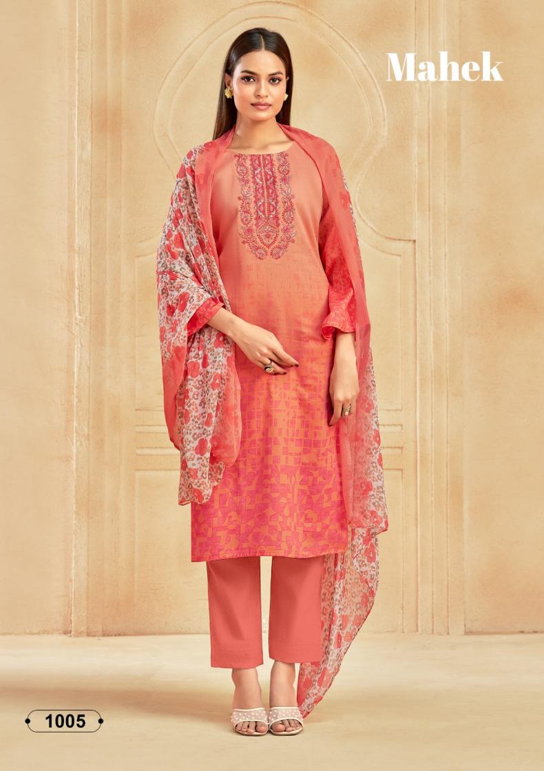 MAHEK BY UTSAV SUITS JAM COTTON FULLY STITCH BIG SIZE 3PCS DRESS