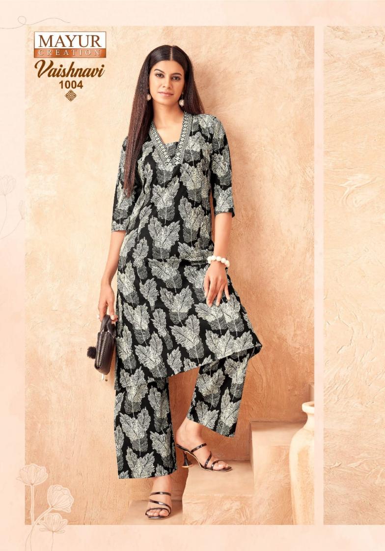 MAYUR CREATION VAISHNAVI VOL 1 READYMADE COTTON A LINE CO-ORD SETS 