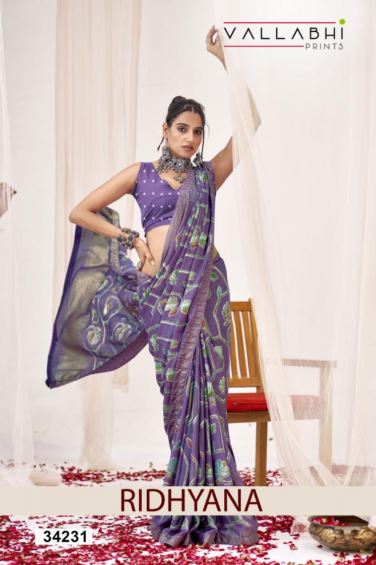 RIDHYANA BY VALLABHI PRINT GEORGETTE SAREE COLLECTION 