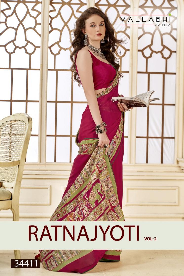 RATNAJYOTI VOL 2 BY VALLABHI PRINTS MOSS GEORGETTE SAREE COLLECTION
