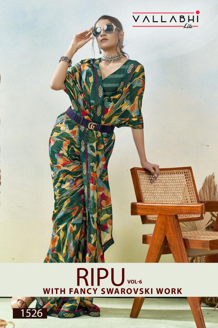 RIPU VOL 6 BY VALLABHI PRINTS GEORGETTE SAREE COLLECTION