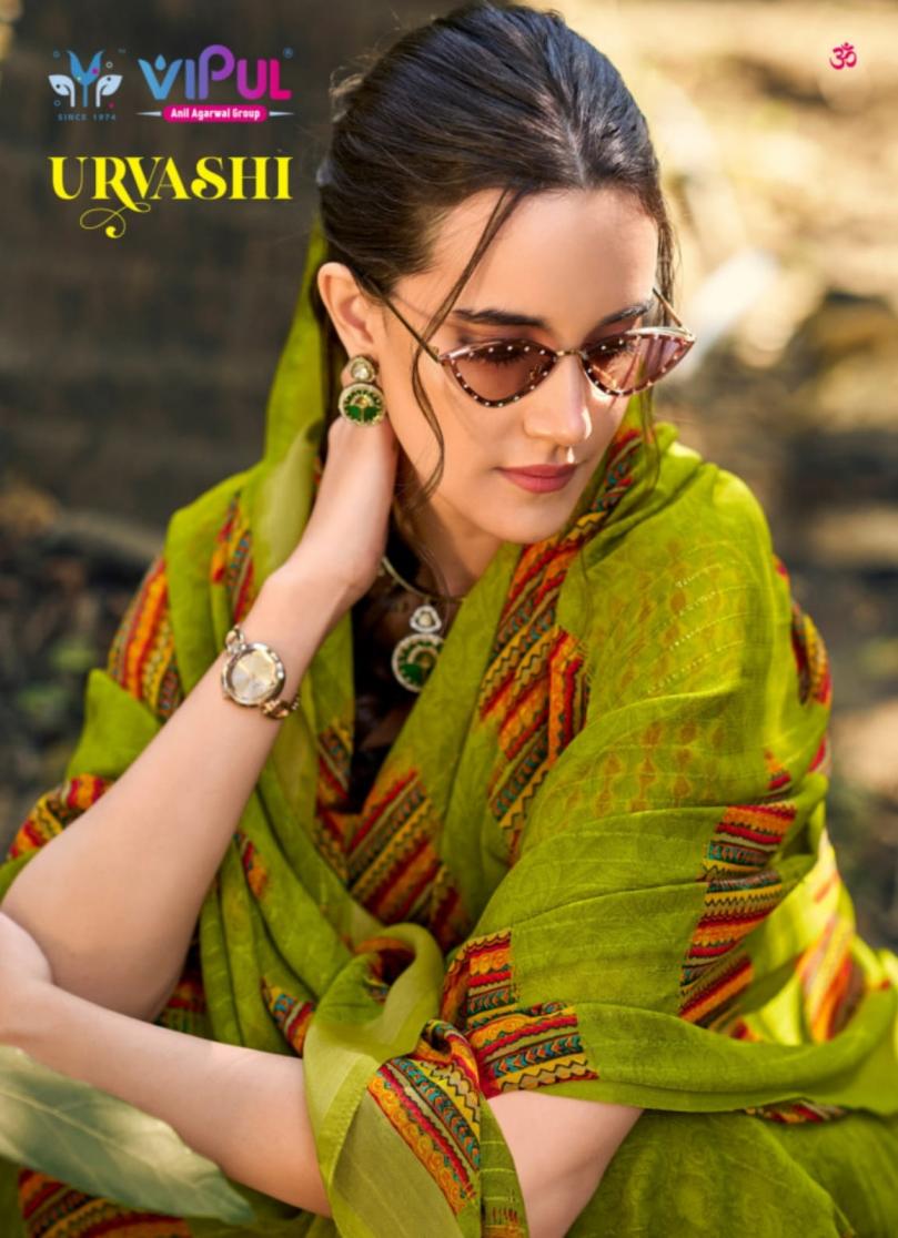 URVASHI BY VIPUL FASHION UNIQUE COLOURS SAREES 