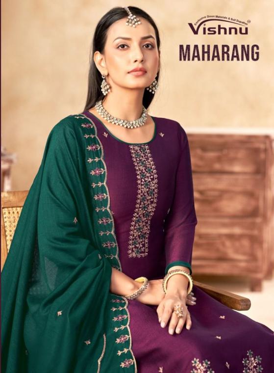 MAHARANG BY VISHNU IMPEX FULL STITCH TRADITIONAL VICHITRA SILK SUIT FOR WOMENS 
