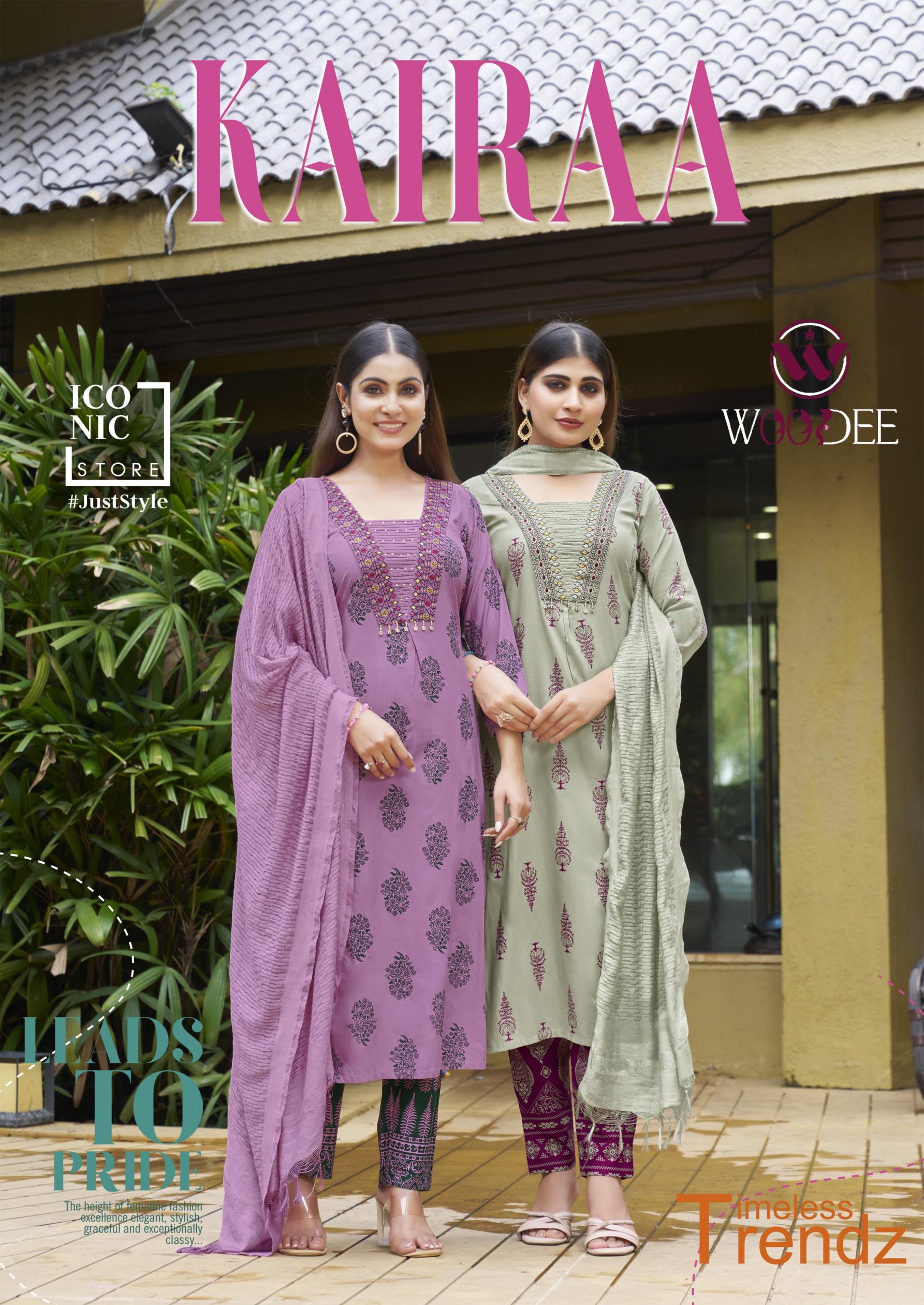 KAIRAA BY WOODEE RAYON CASUAL READYMADE PLAZZO KURTI WITH DUPATTA 