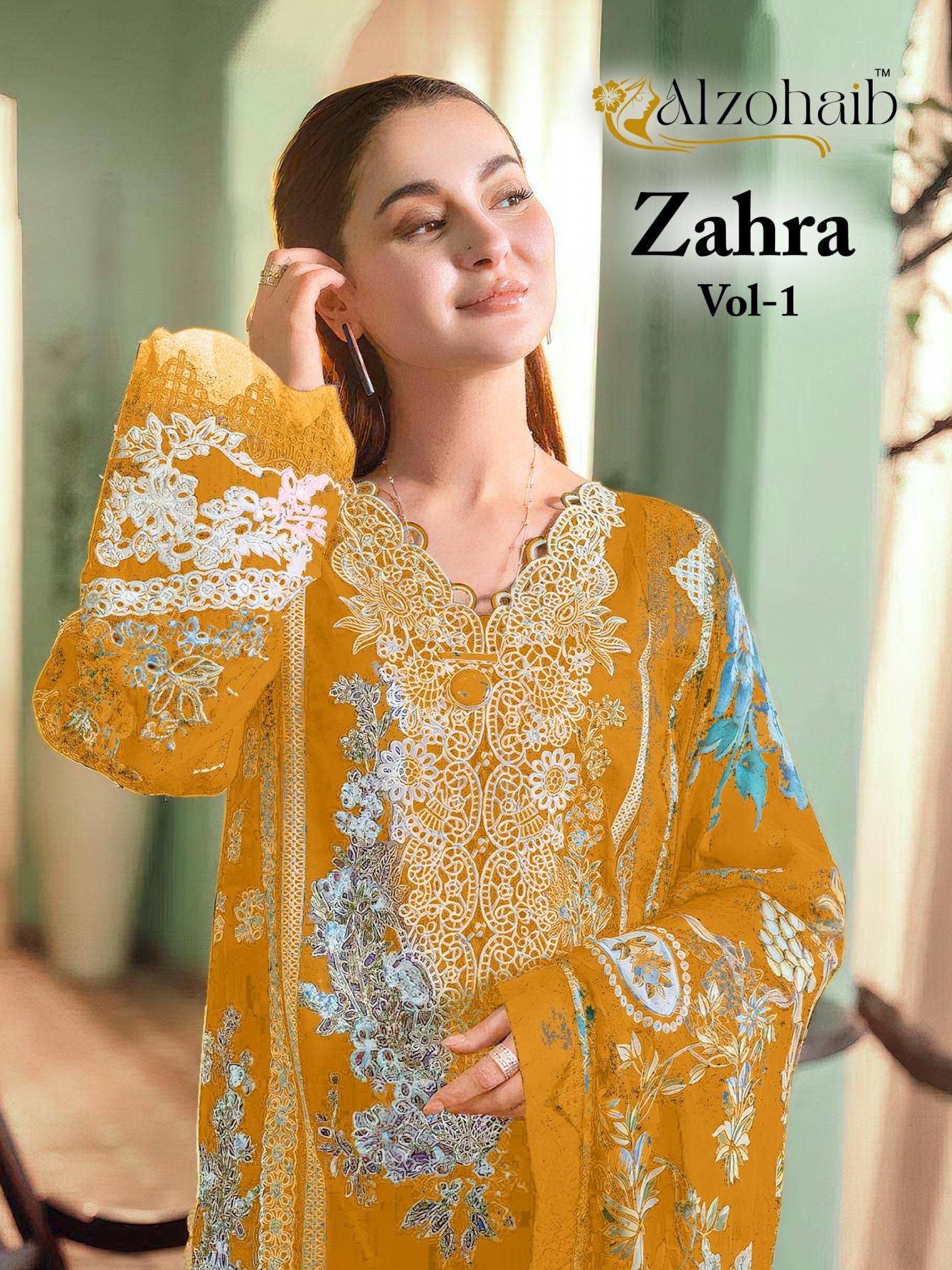 ALZOHAIB ZAHRA VOL 1 COTTON 1234 MODERN PAKISTANI 3PCS DRESS