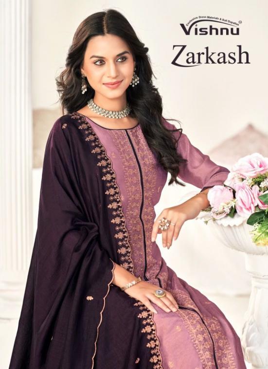 VISHNU IMPEX ZARKASH PRETTY VICHITRA SILK DRESS MATERIALS 