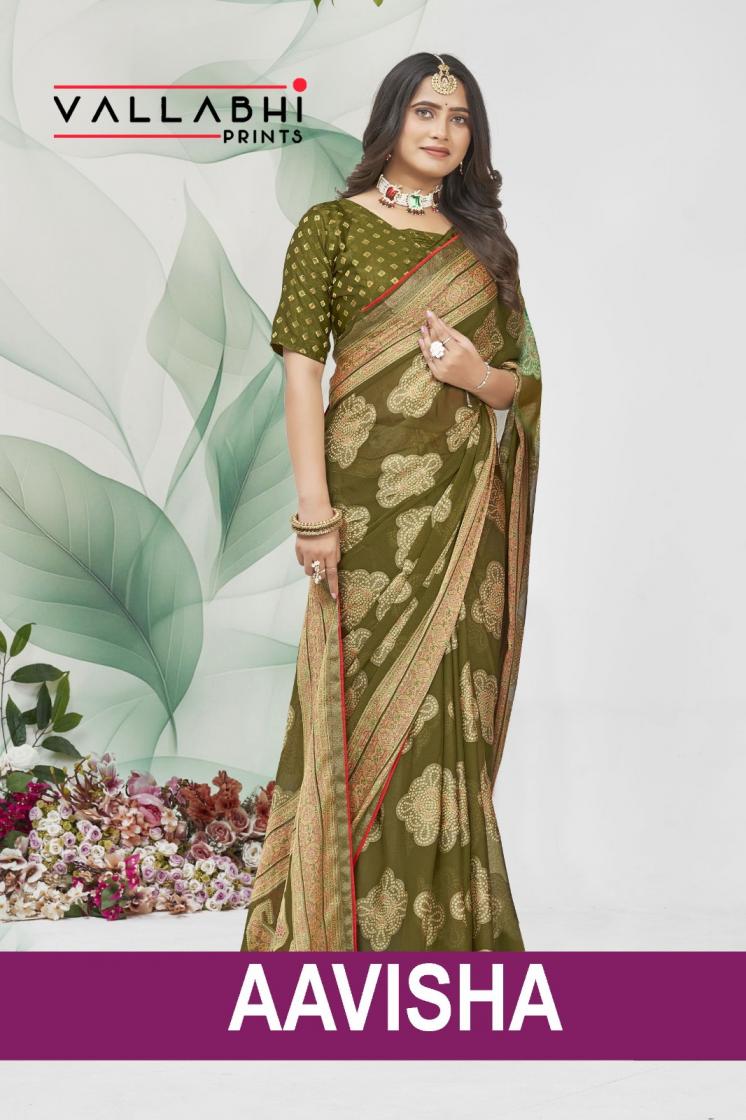 VALLABHI PRINTS AAVISHA BRASSO FANCY SAREES