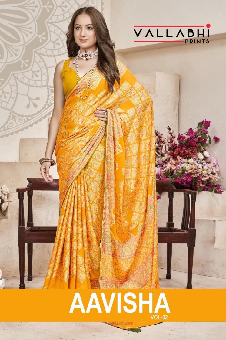 VALLABHI PRINTS AAVISHA VOL 2 BRASSO NEW DESIGN SAREE 2025