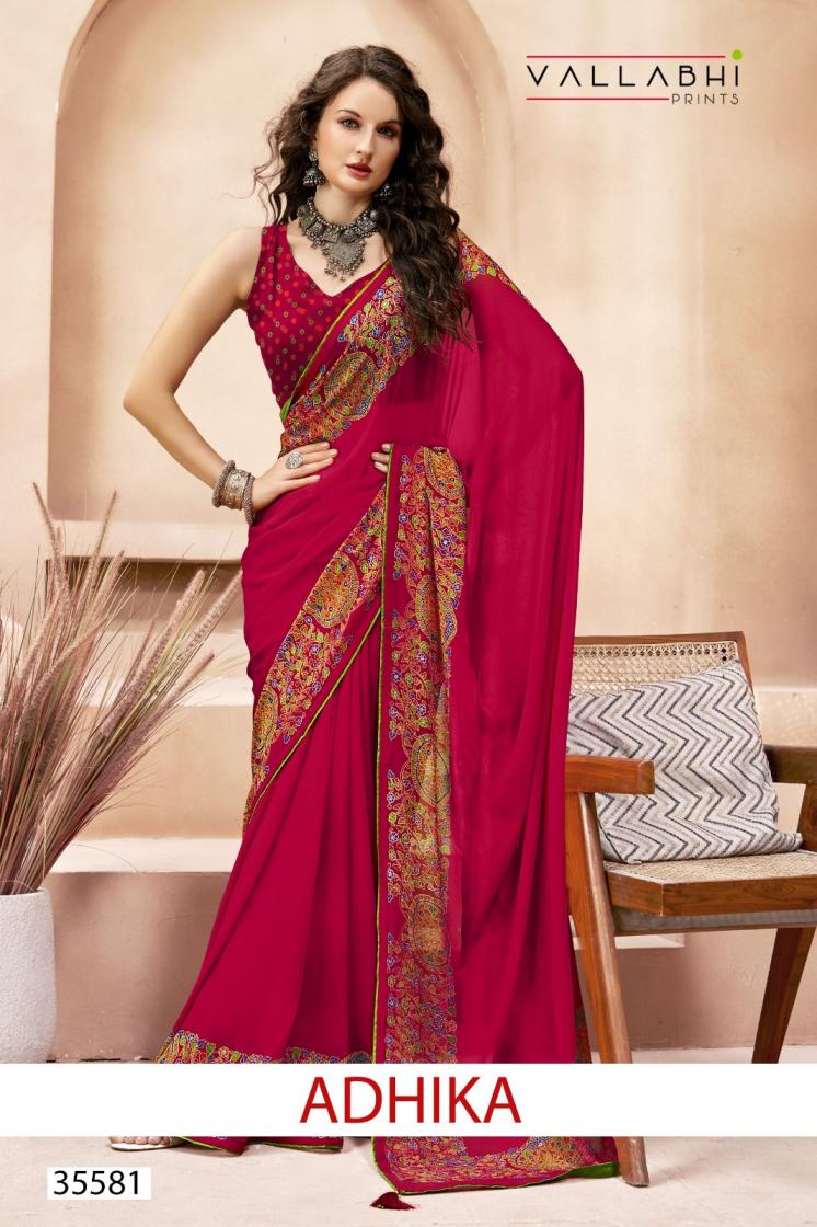VALLABHI PRINTS ADHIKA AMAZING MOSS GEORGETTE SAREE ONLINE 