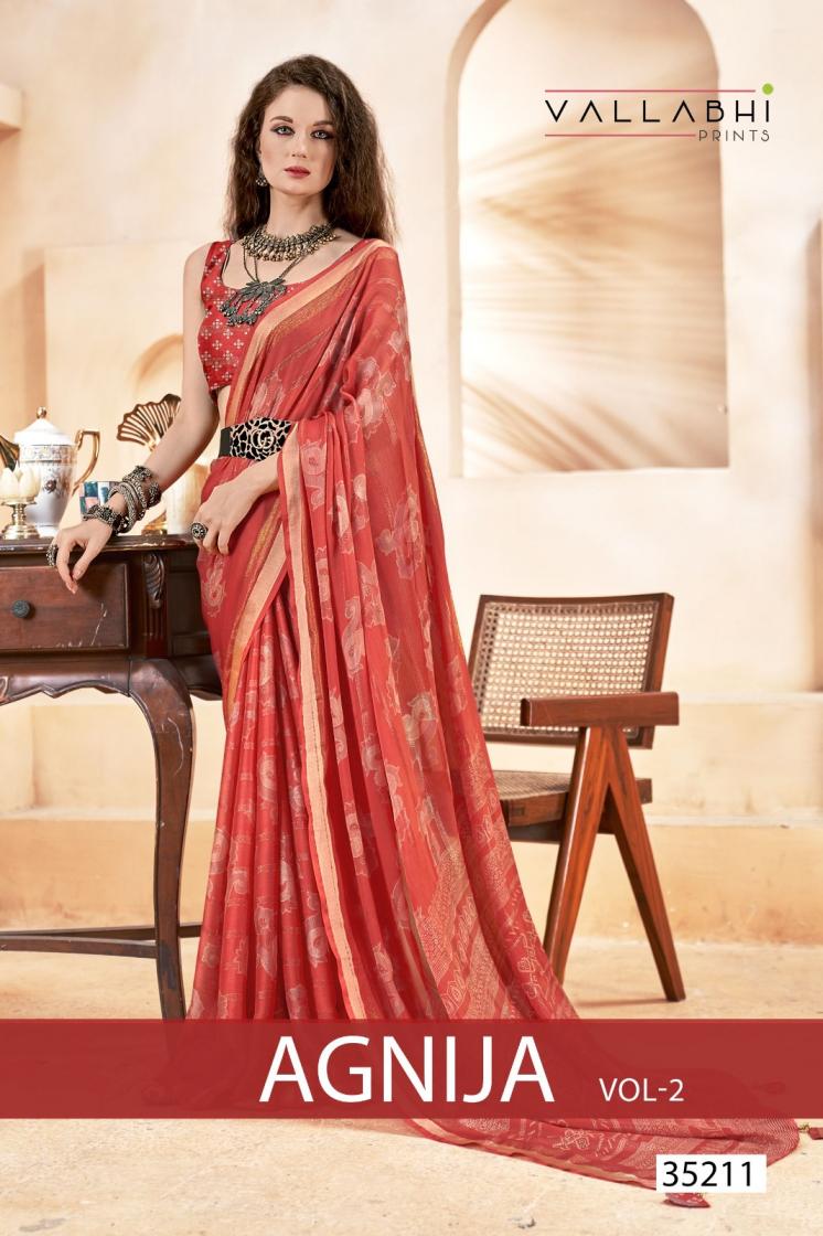 VALLABHI PRINTS AGNIJA VOL 2 MOSS GEORGETTE FANCY SAREES 