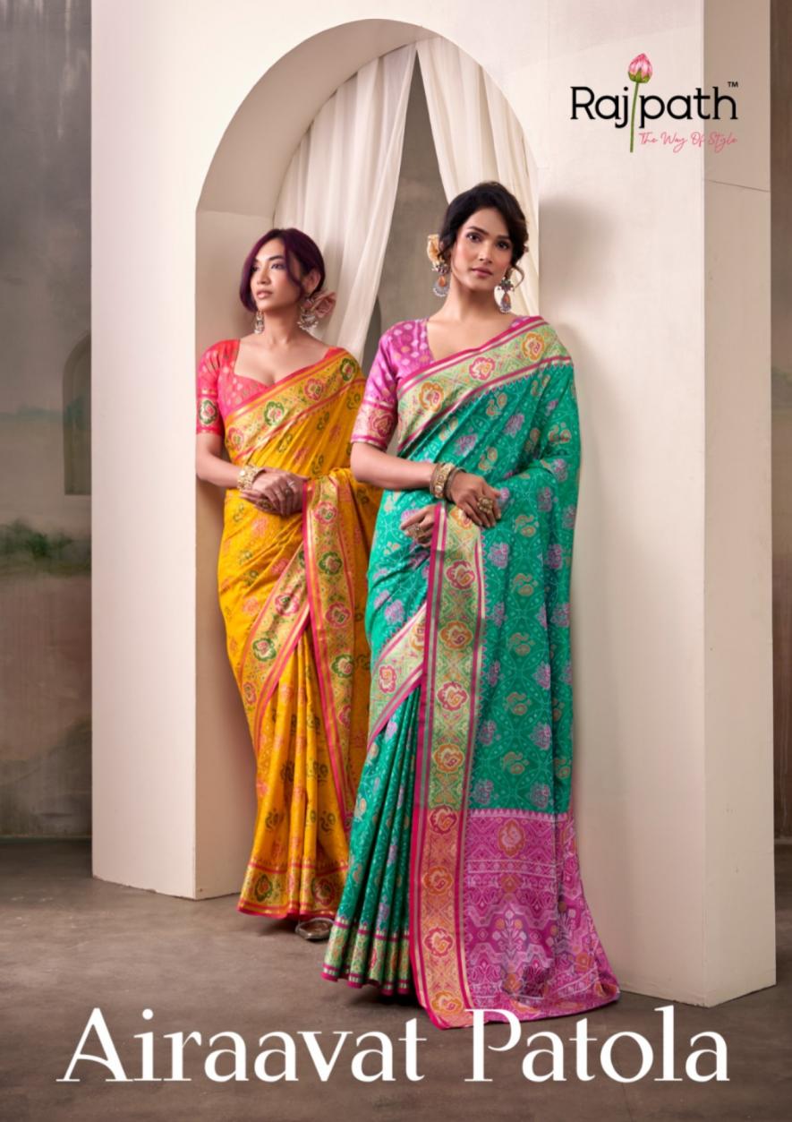 RAJPATH AIRAAVAT PATOLA SILK DESIGNER SAREES 