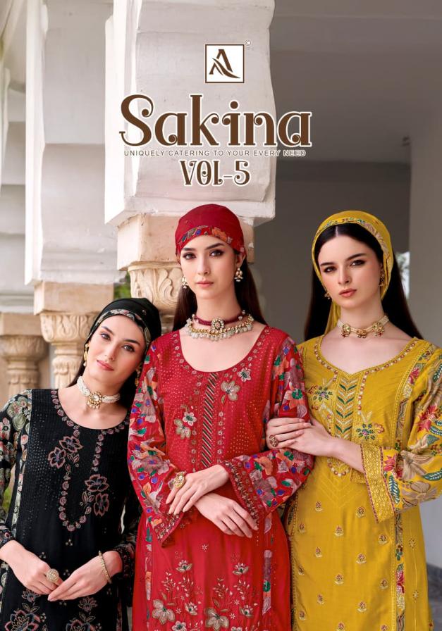 SAKINA VOL 5 BY ALOK VISCOSE RAYON ADVANCED PAKISTANI MATERIALS