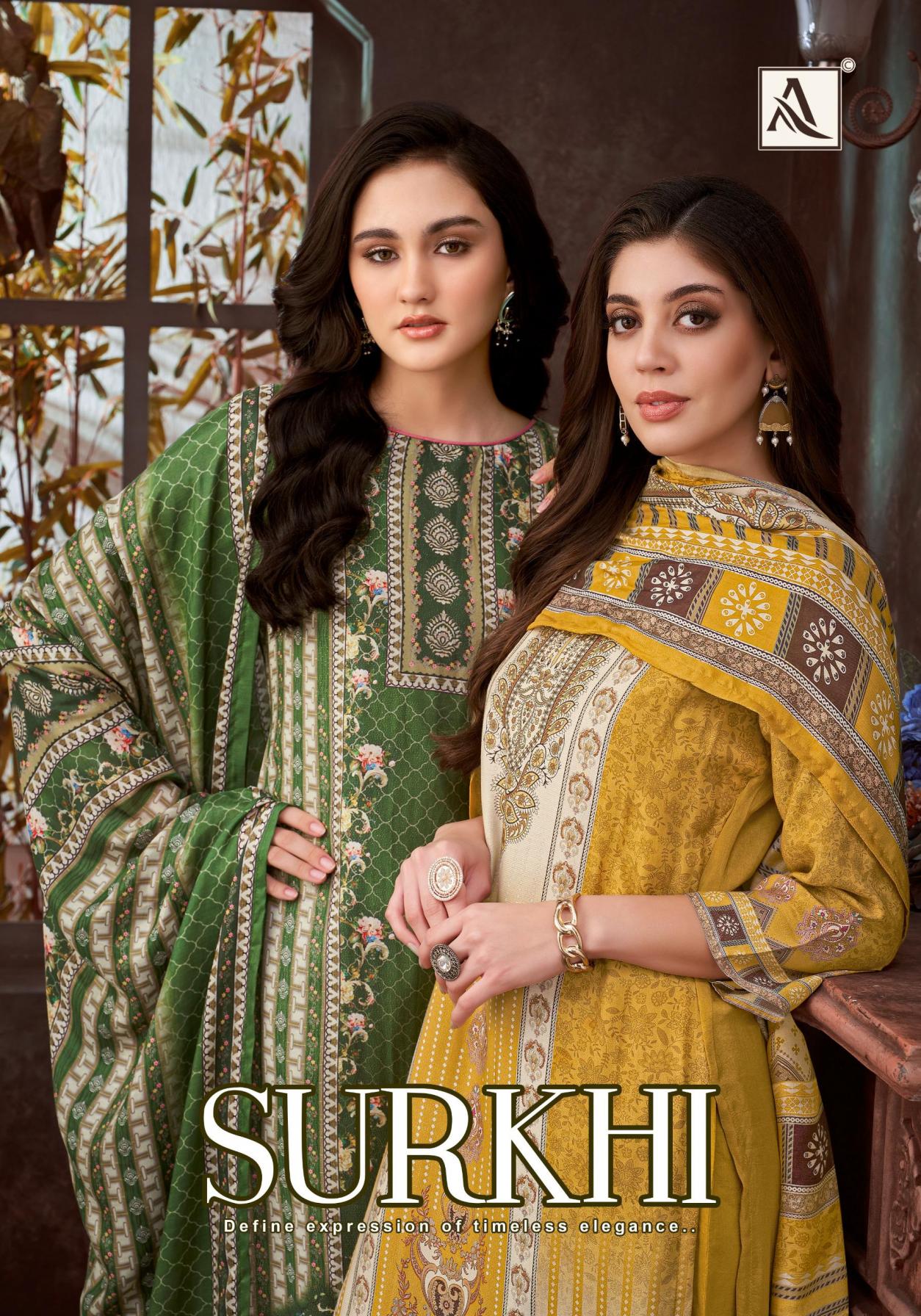 SURKHI BY ALOK VISCOSE SHIMMER RAYON PRETTY PAKISTANI SUITS 