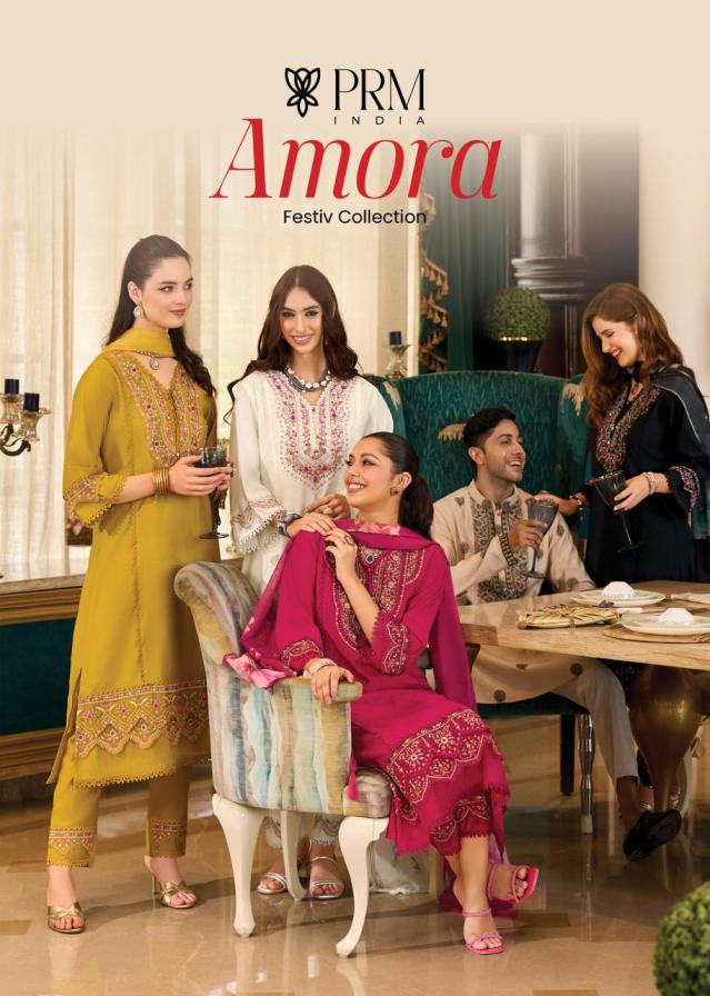PRM INDIA AMORO FULL STITCH ROMAN SILK A LINE SUIT FOR WOMENS