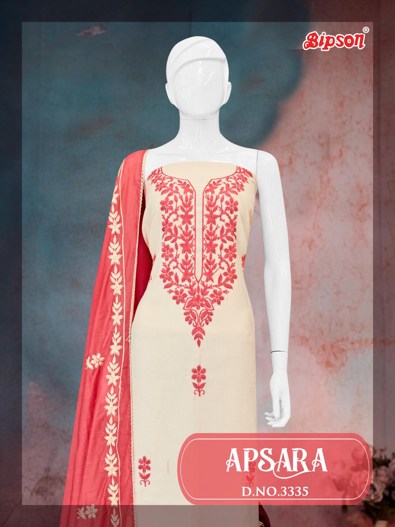 BIPSON PRINTS APSARA 3335 ROMAN SILK 3PCS DRESS