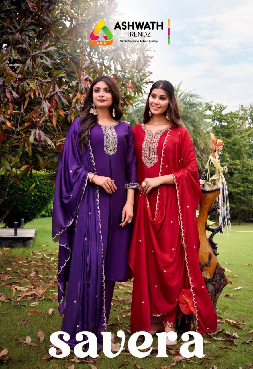 SAVERA BY ASHWATH TRENDZ READYMADE BLOOMING VICHITRA FANCY 3PCS DRESS