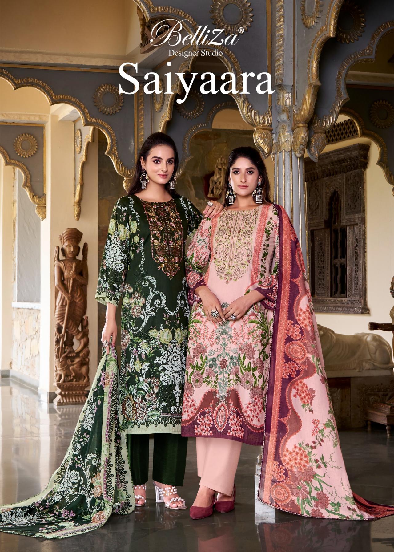 SAIYAARA BY BELLIZA DESIGNER COTTON PAKISTANI 3PCS DRESS