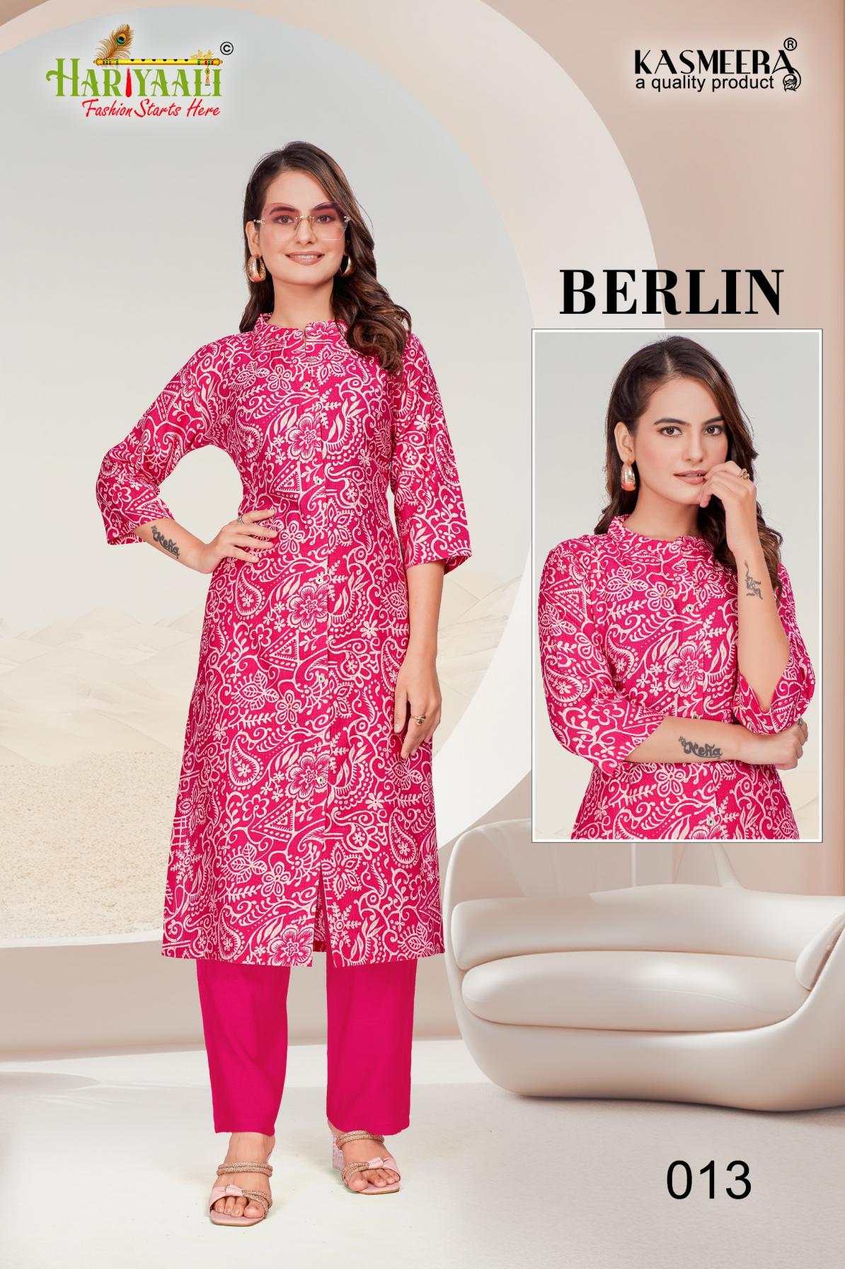 HARIYAALI BERLIN PRETTY LOOK READYMADE BERLIN SILK A-LINE COMBO CO-ORD 