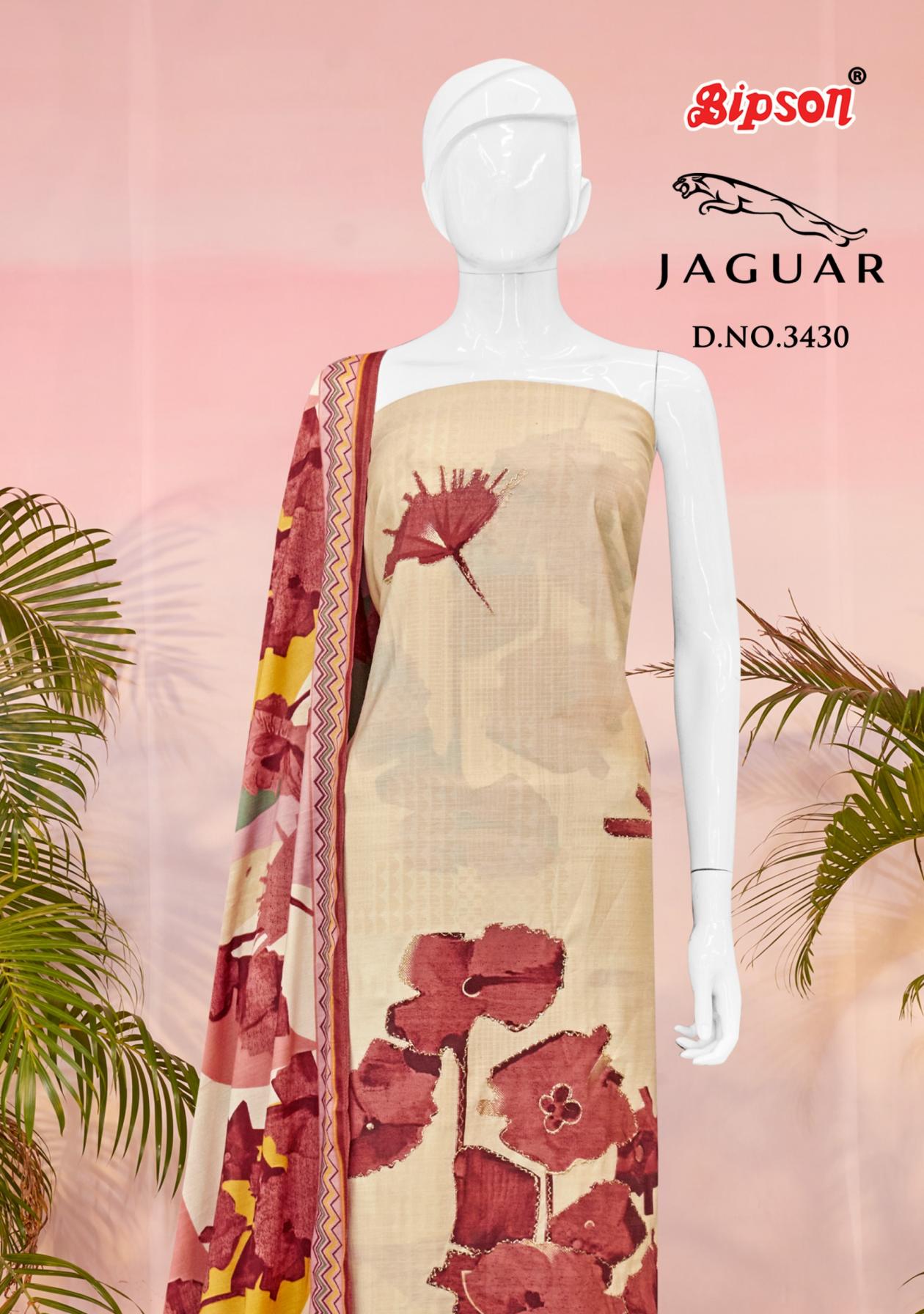 JAGUAR 3430 BY BIPSON PRINTS ROMAN SILK UNSTITCH SUIT FOR WOMENS  
