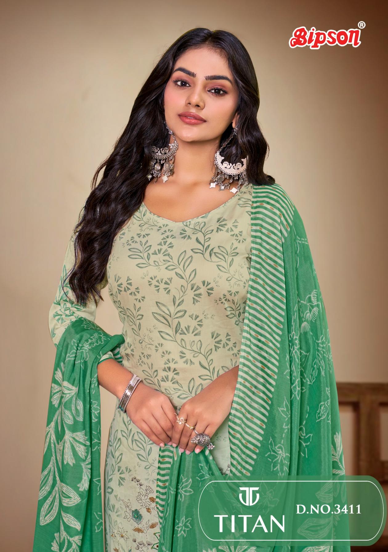 TITAN 3411 BY BIPSON PRINTS JAM SATIN UNIQUE SALWAR KAMEEZ 