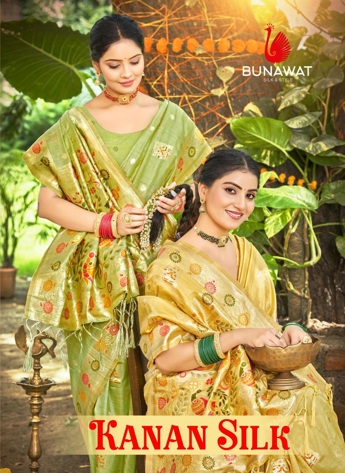 BUNAWAT - Kanan Silk Havy Assam Silk saree With Meena Woven Work Traditional Saree