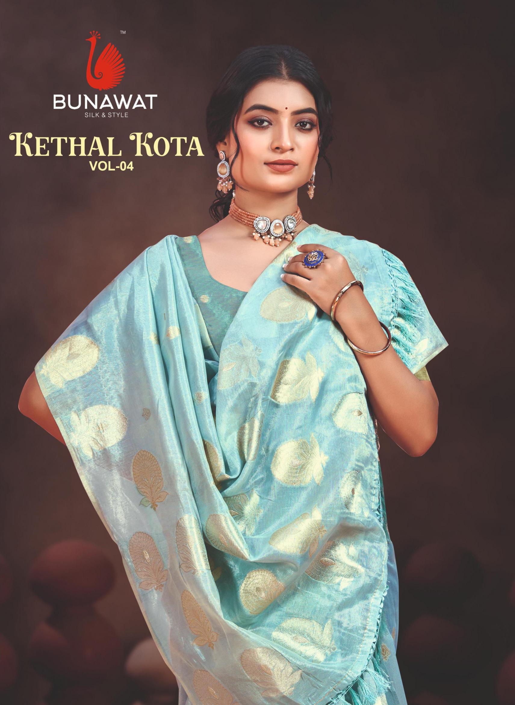 BUNAWAT - Kethal Kota VOL 04 Munga kota Woven Work Traditional Saree