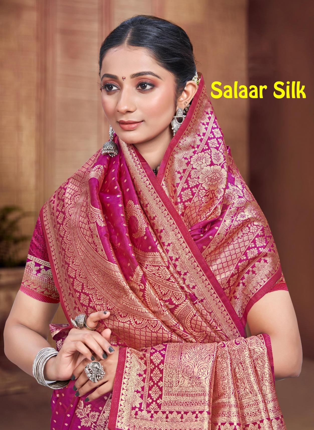 BUNAWAT - Salaar Silk Sangam Prints Silk Woven Work Traditional Saree