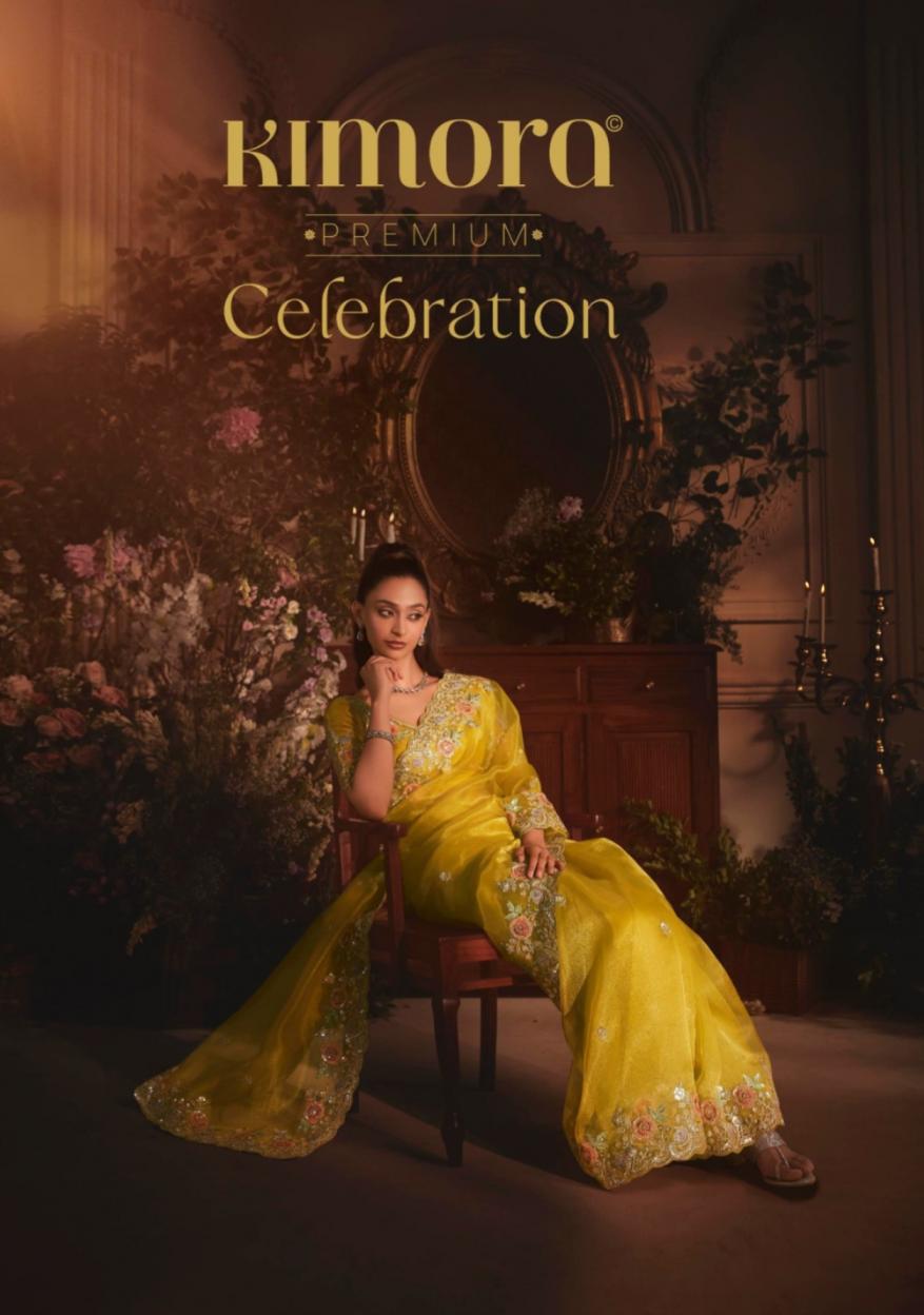 KIMORA CELEBRATION TISSUE ORGANZA OCCASION WEAR SAREE ONLINE 