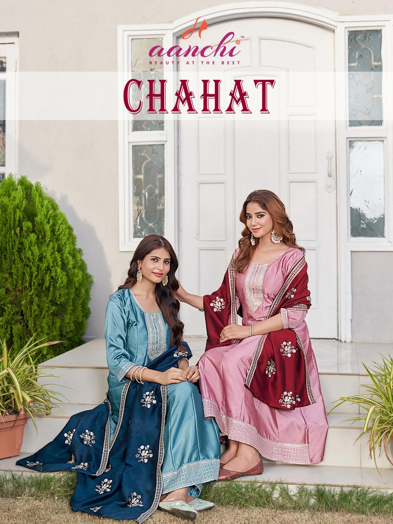 AANCHI CHAHAT CRYSTAL SILK FULLY STITCH DAILY WEAR SALWAR KAMEEZ