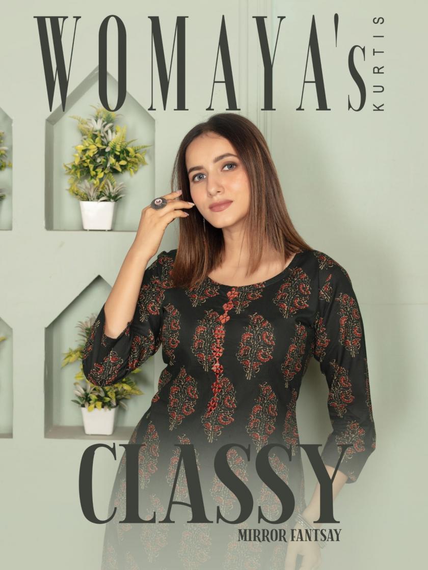 WOMAYA CLASSY MIRROR FANTASY COTTON FULL STITCH COMBO 3PCS DRESS