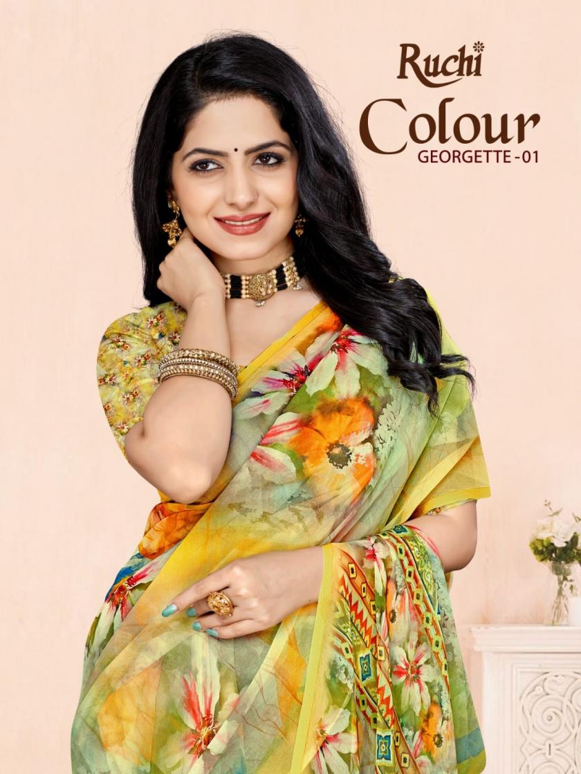 RUCHI COLOUR GEORGETTE VOL 1 GEORGETTE DAILY WEAR SAREES 