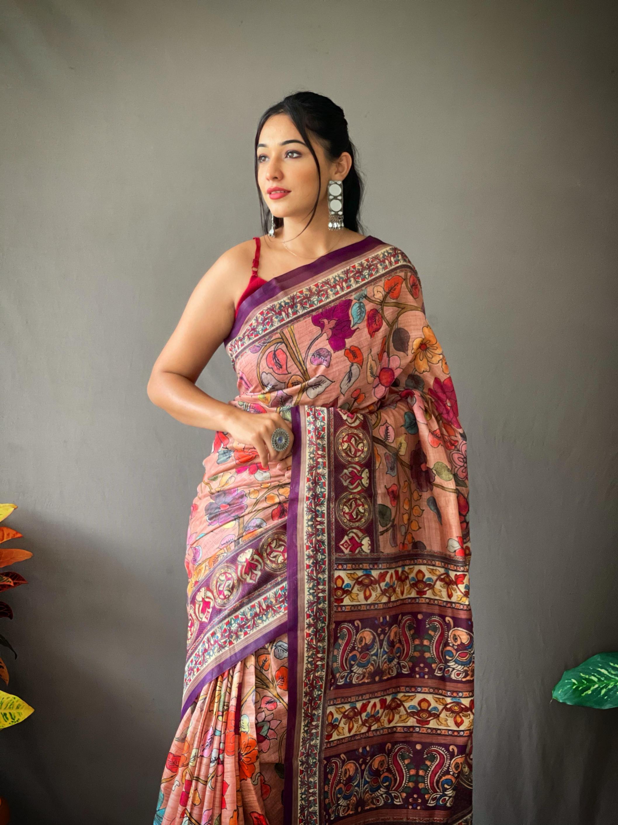 COTTON KALAMKARI VOL 1 HIT DESIGN SAREE FOR WOMENS 