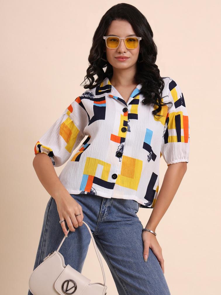 CROCKS VOL 8 FULL STITCH POLY COTTON PRETTY WESTERN BOXY SHIRTS 