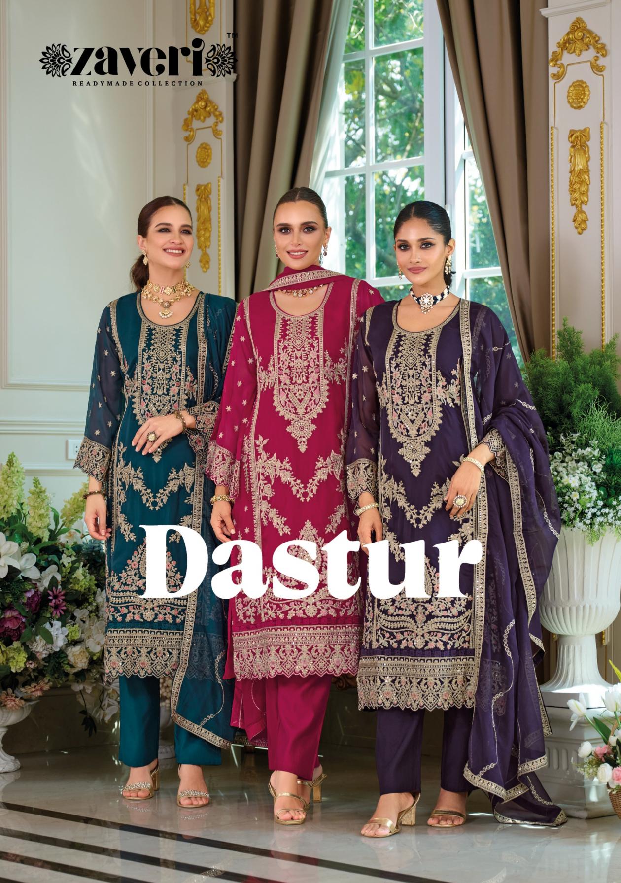 ZAVERI DASTUR READYMADE PREMIUM ORGANZA PAKISTANI 3PCS DRESS