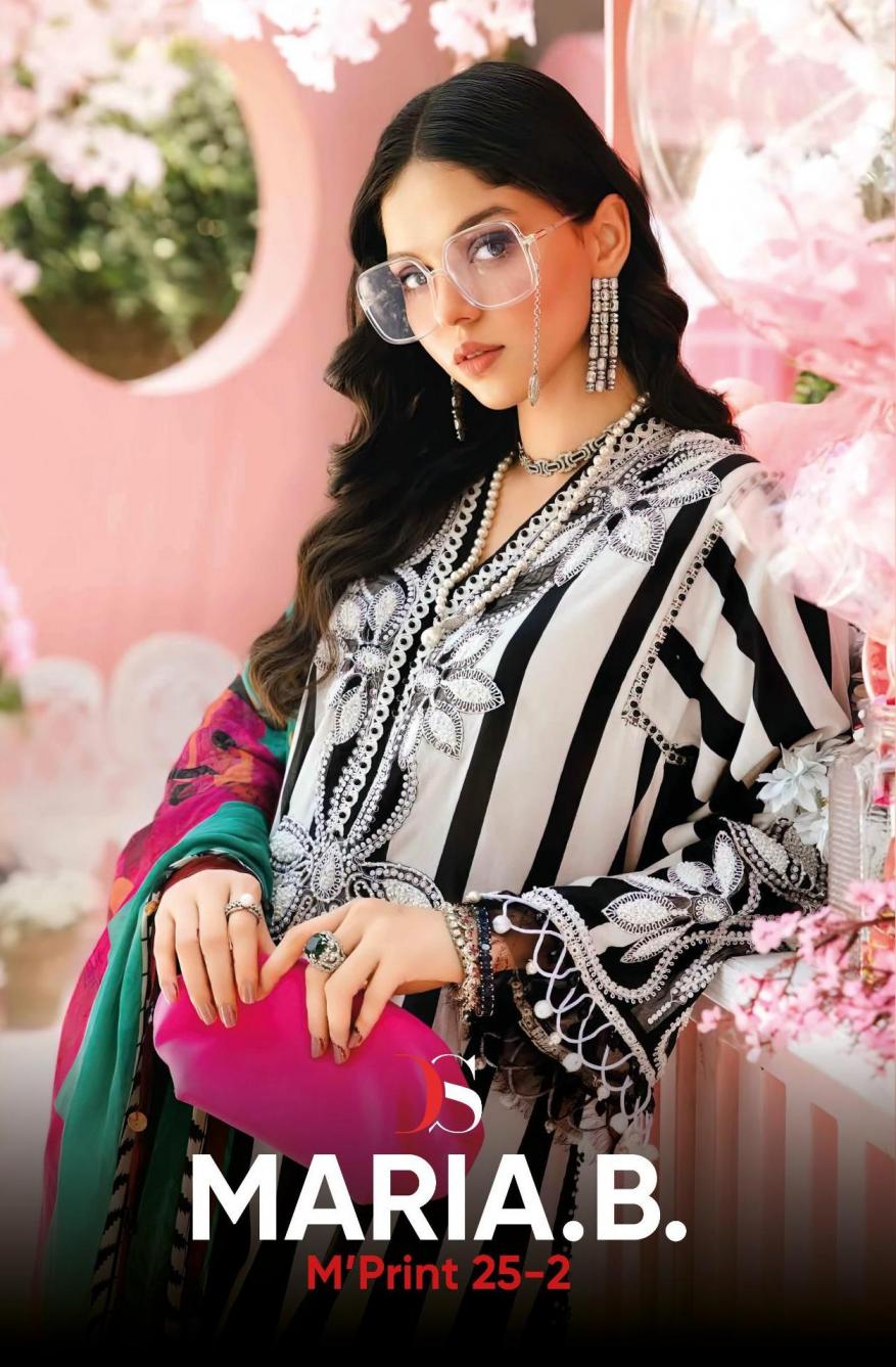 MARIA B MPRINT 25 VOL 2 BY DEEPSY COTTON DAILY WEAR PAKISTANI 3PCS DRESS