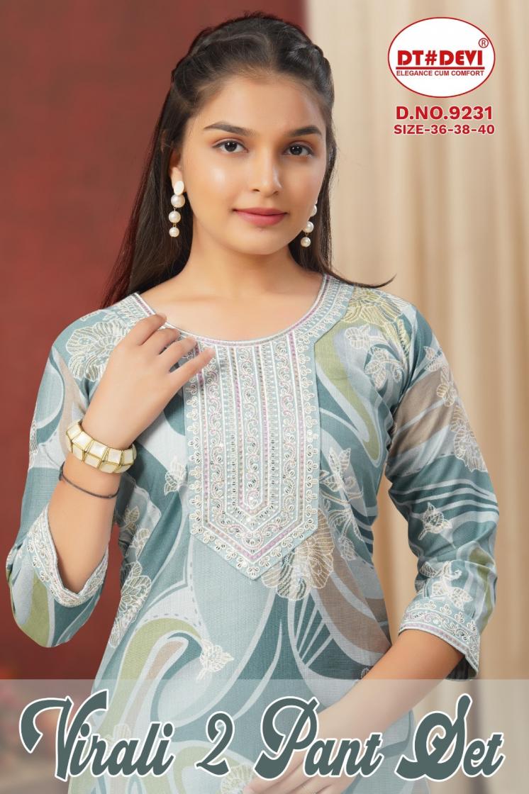 VIRALI VOL 2 BY DT DEVI 9231 READYMADE VETICAN COMBO KIDS 3PCS DRESS