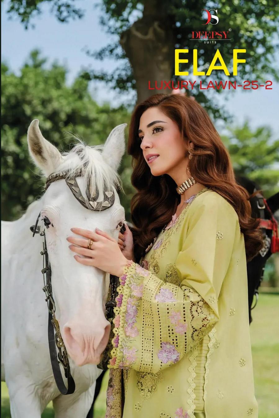 DEEPSY SUITS ELAF LUXURY LAWN 25 VOL 2 COTTON PAKISTANI SALWAR SUIT 