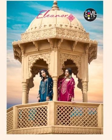 FOURDOTS ELEANOR VISCOSE VELVET AMAZING DRESS MATERILAS ONLINE 