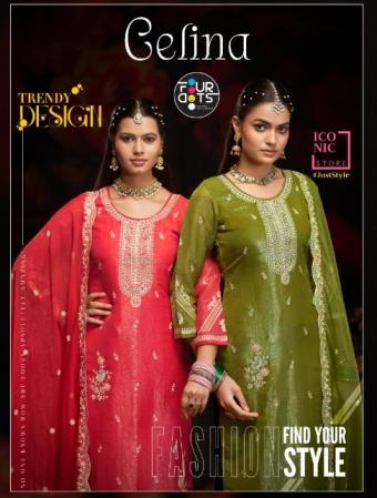 GELINA BY FOURDOTS BEAUTIFUL CRUNCHI SILK 3PCS SUITS 