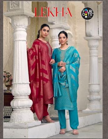 LEKHA BY FOURDOTS ORGANZA SILK ELEGANCE SALWAR KAMEEZ 