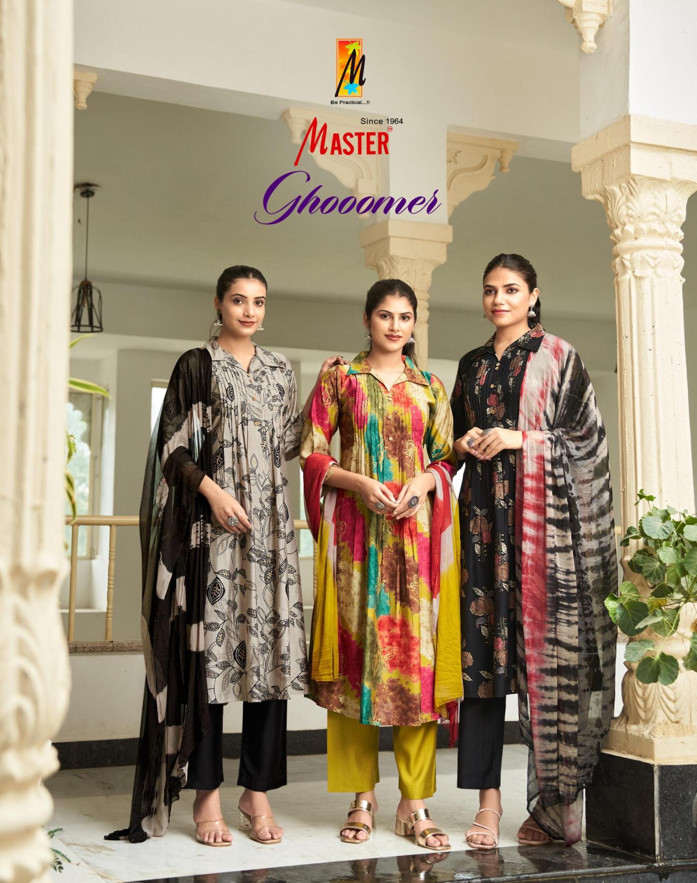 MASTER GHOOMER VERTICAN ATTRACTIVE FULLY STITCH 3PCS DRESS
