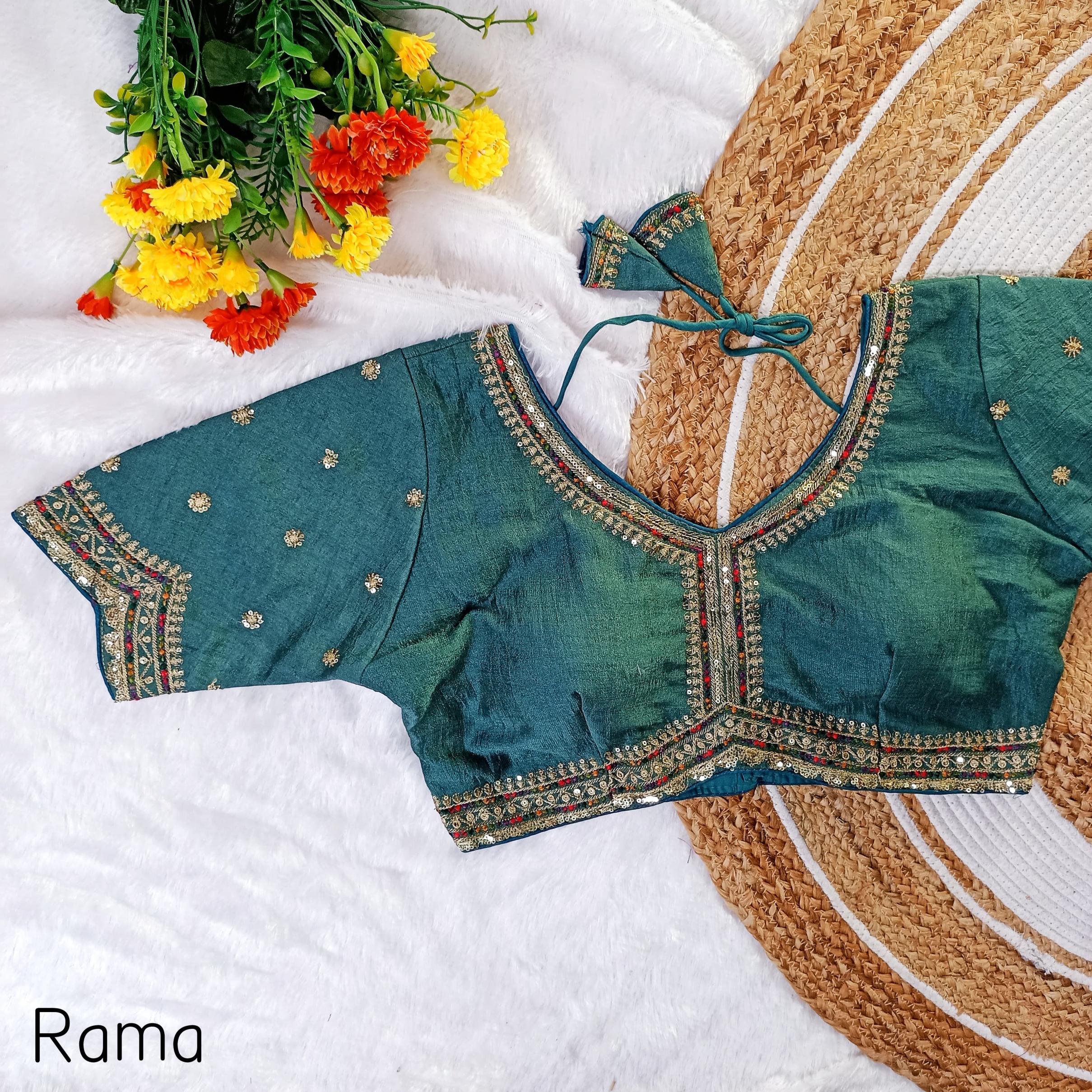 GITANJALI FULL STITCH VICHITRA SILK SHOP TRENDY BLOUSE 