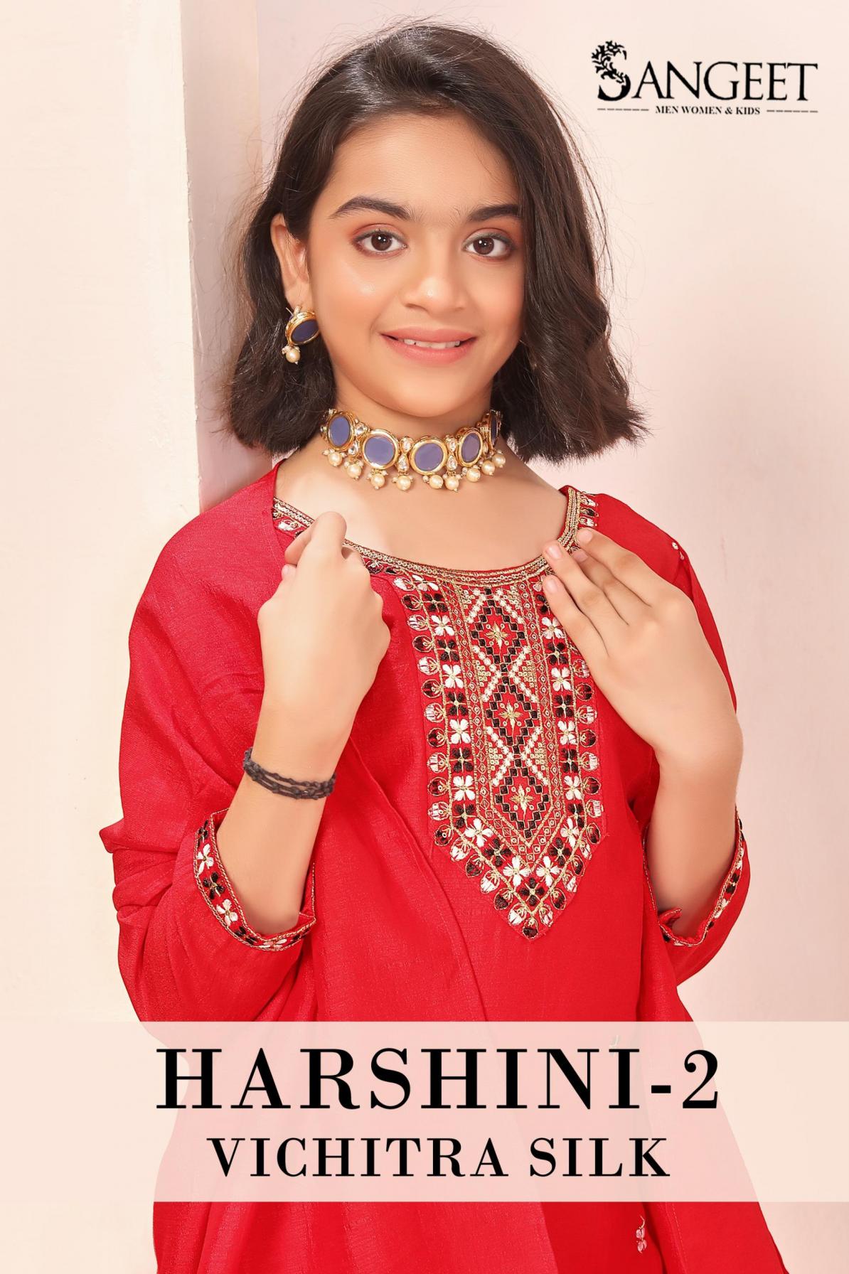 HARSHINI VOL 2 AMAZING READYMADE VICHITRA BLOOMING SILK KIDS DRESS