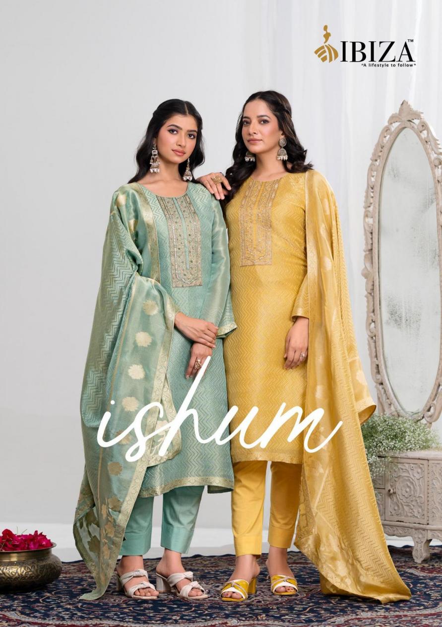 ISHUM BY IBIZA SIMAR SILK JACQUARD AMAZING 3PCS DRESS