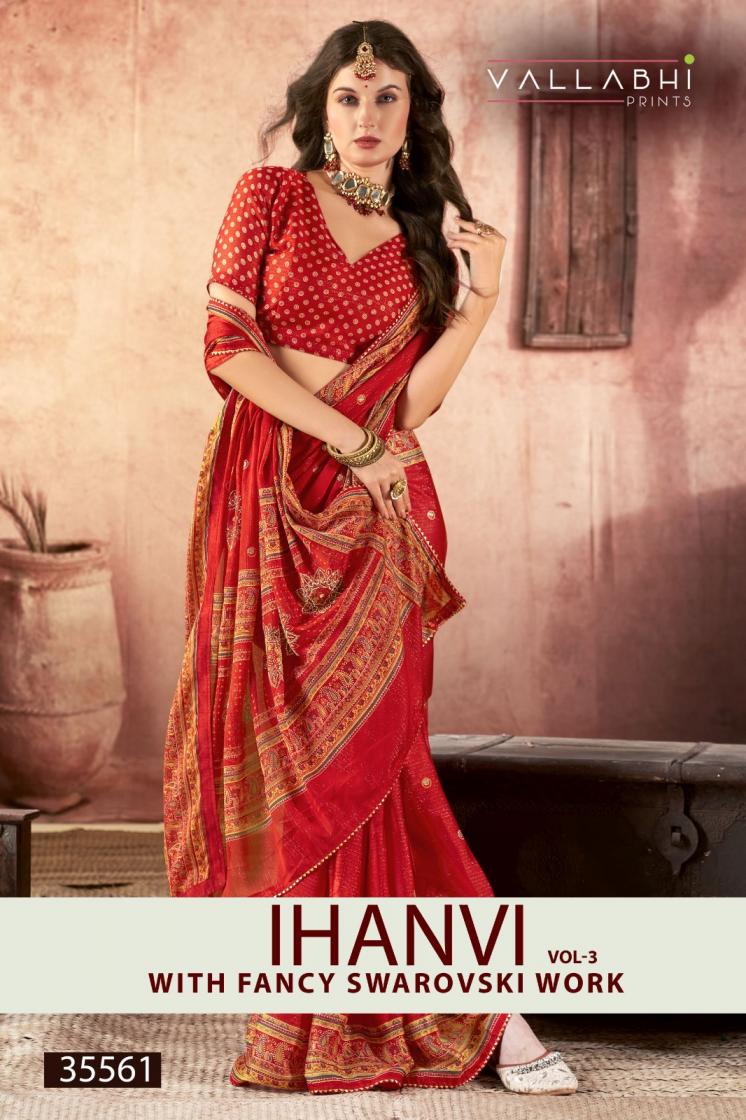 VALLABHI PRINTS IHANVI VOL 3 CHIFFON SAREES 