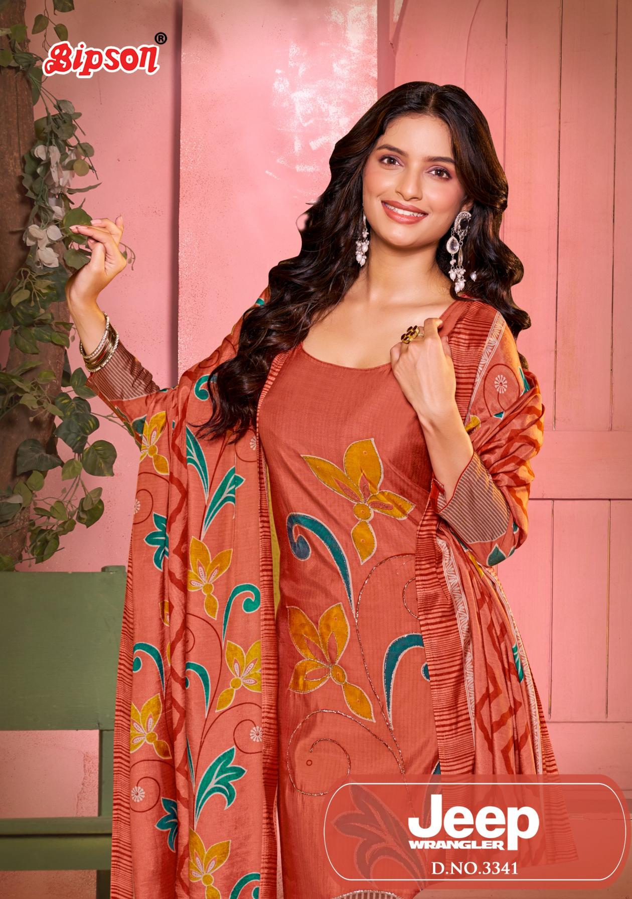 BIPSON PRINTS JEEP WANGLER 3341 ROMAN SILK PRETTY LOOK SUITS 