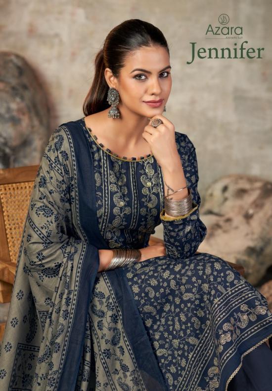 AZARA RADHIKA FASHION JENNIFER ZAM COTTON UNSTITCH 3PCS DRESS