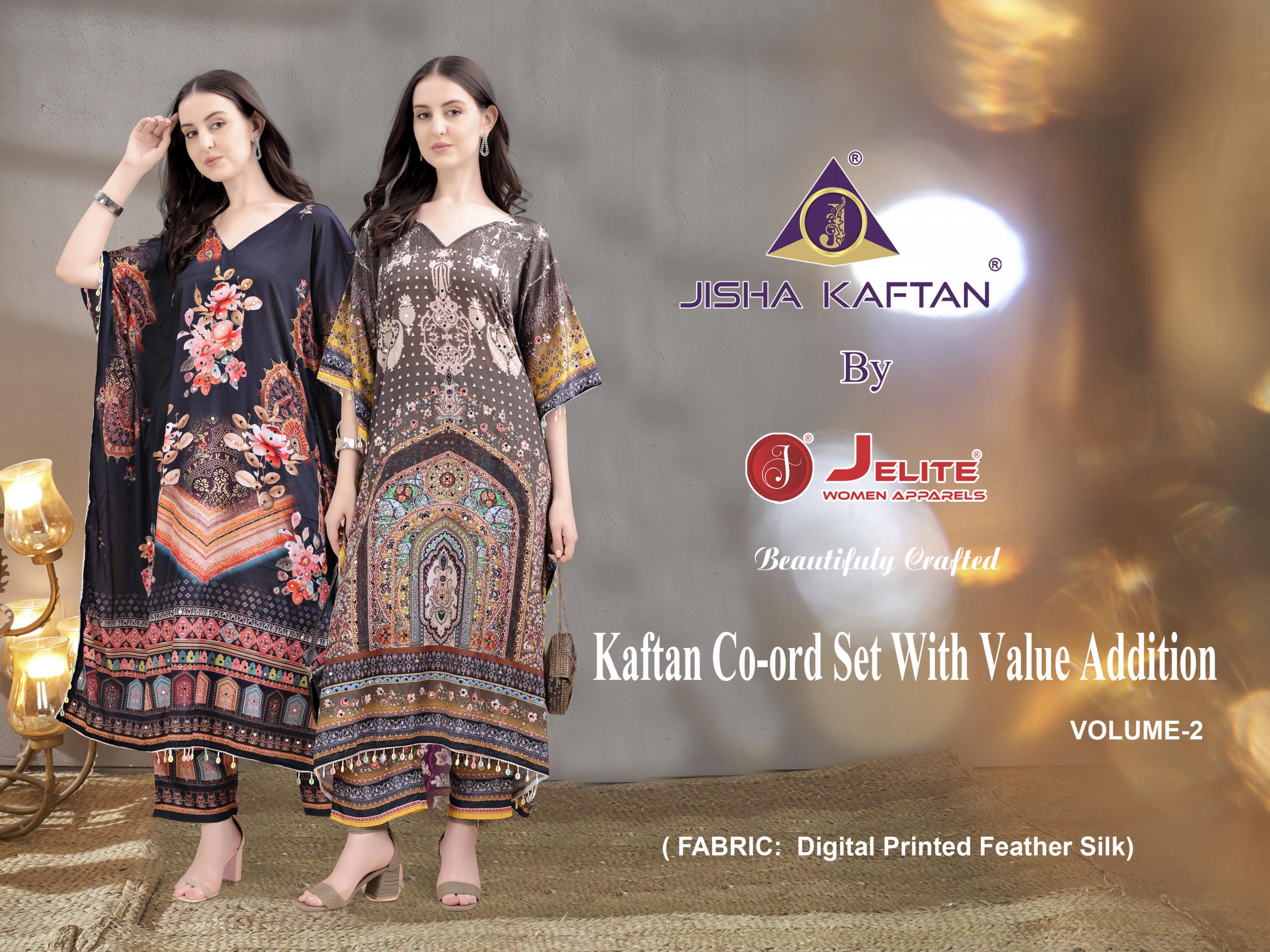 JISHA KAFTAN Presents Kaftan Co Ord Set With Value Addition Volume - 2