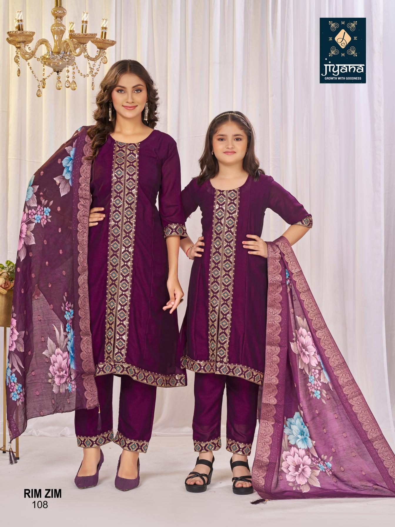 RIM ZIM BY JIYANA AMAZING VICHITRA SILK FULL STITCH SUIT FOR WOMENS 