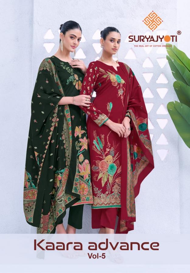 SURYAJYOTI KAARA ADVANCE VOL 5 JAM SATIN PRETTY DRESS MATERIALS 